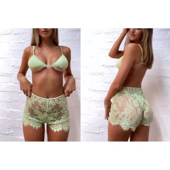 Boutine LA Ocean Blue Minimal Lace Shorts - Picture 3 of 4